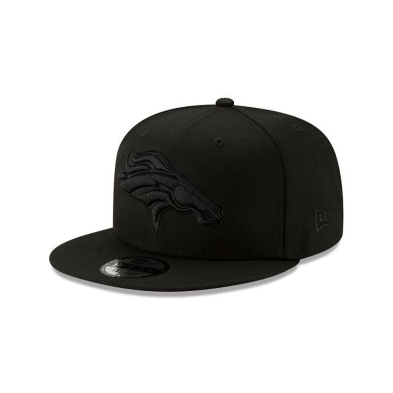 NFL Denver Broncos Basic Black On Black 9Fifty Snapback (QOA9237) - Black New Era Caps